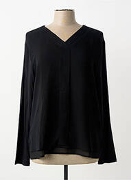 Blouse légère et transparente manches longues noir BARBARA LEBEK femme
