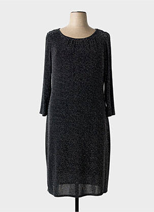 Robe mi-longue coupe fluide manches longues noir MICHAELA LOUISA femme