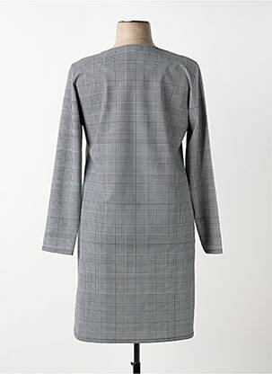 Robe mi-longue manches longues manches longues gris GALMALLA femme