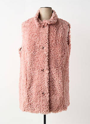 Gilet sans manche coupe droite rose BARBARA LEBEK femme