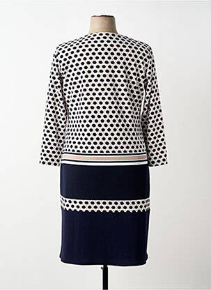 Robe mi-longue manches 3/4 manches 3/4 bleu GEVANA femme
