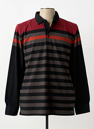 Polo manches longues manches longues noir BERAC homme