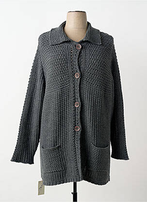 Gilet manches longues gris MINO MORA femme