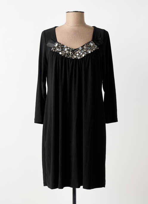 Robe courte manches 3/4 manches 3/4 noir YOEK femme