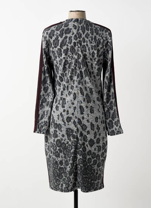 Robe mi-longue manches longues manches longues gris BARBARA LEBEK femme