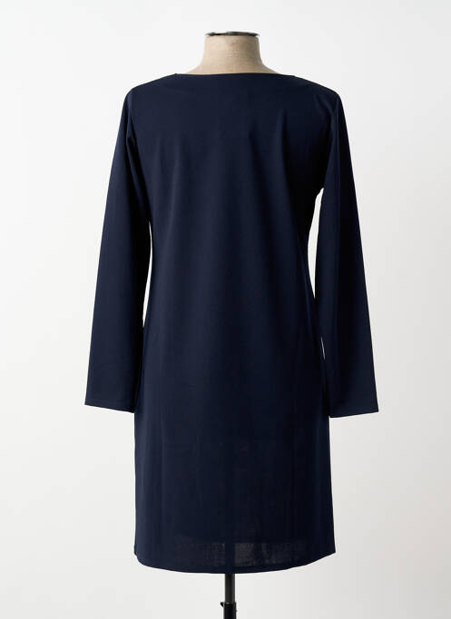 Robe courte manches longues manches longues bleu GALMALLA femme