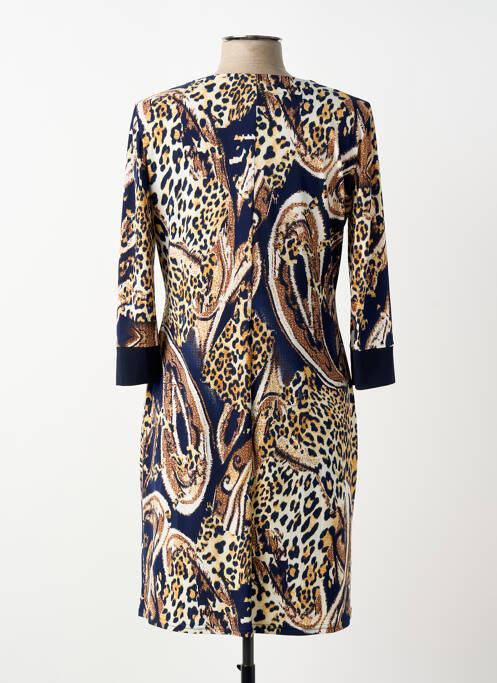 Robe courte manches 3/4 manches 3/4 bleu GEVANA femme
