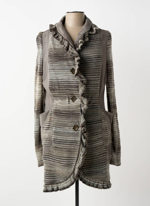 Gilet manches longues stretch gris QUATTRO femme