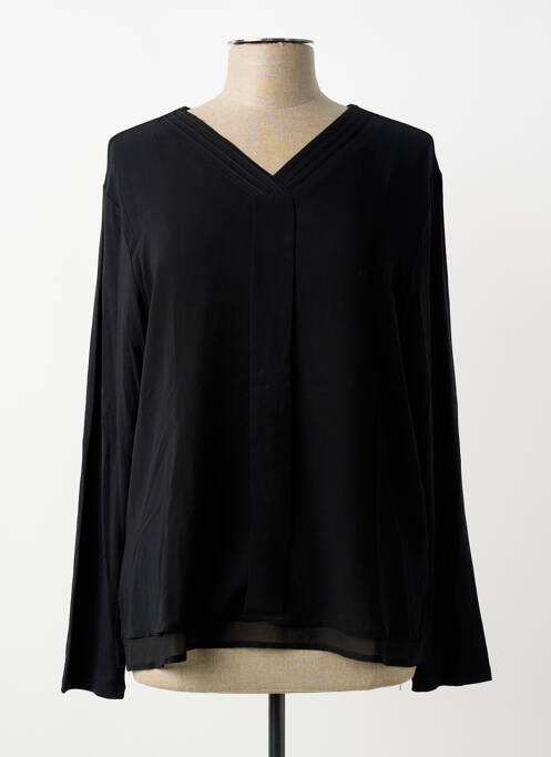 Blouse légère et transparente manches longues noir BARBARA LEBEK femme
