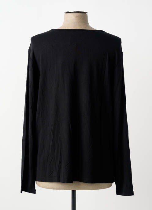 Blouse légère et transparente manches longues noir BARBARA LEBEK femme