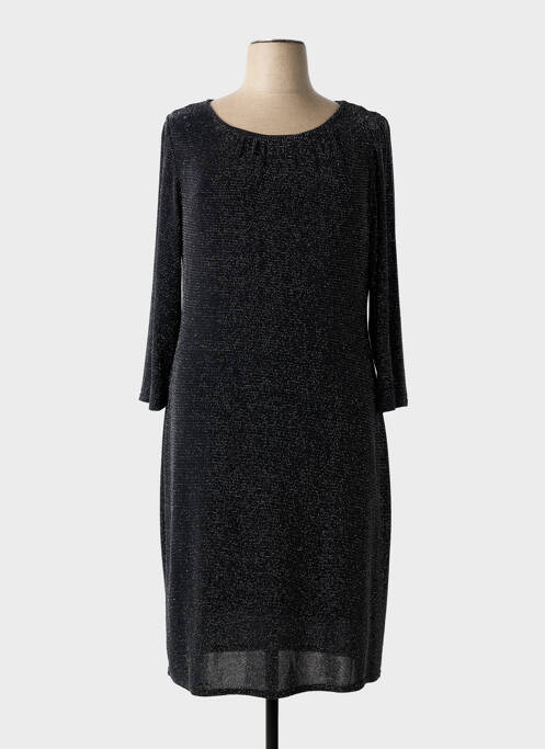 Robe mi-longue coupe fluide manches longues noir MICHAELA LOUISA femme