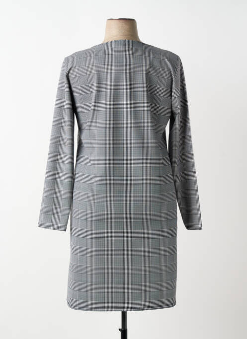 Robe mi-longue manches longues manches longues gris GALMALLA femme