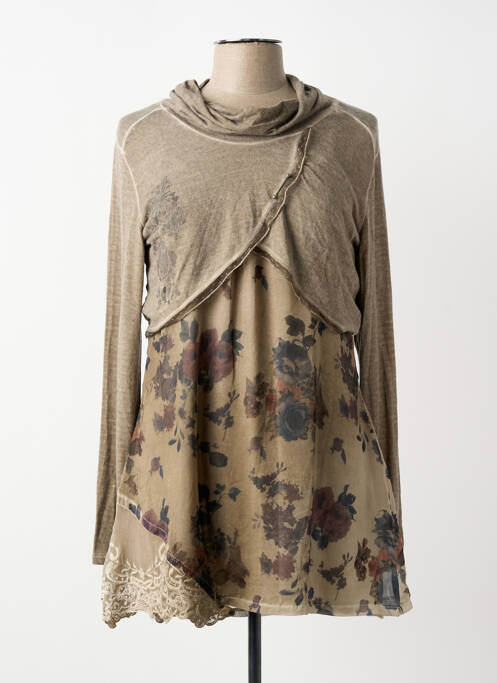 Robe courte marron FRED SABATIER femme