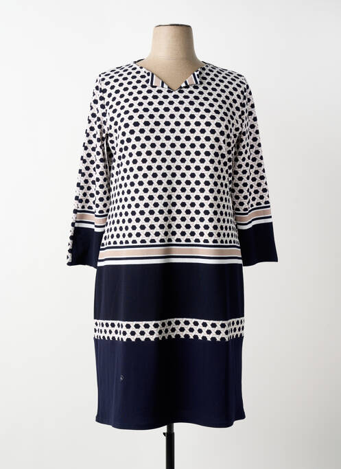 Robe mi-longue bleu GEVANA femme