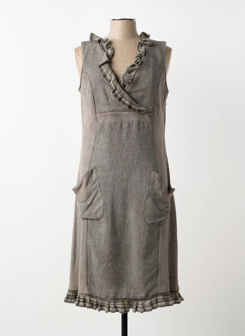 Robe mi-longue gris QUATTRO femme