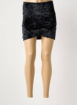 Jupe courte taille élastique noir BIZANCE femme