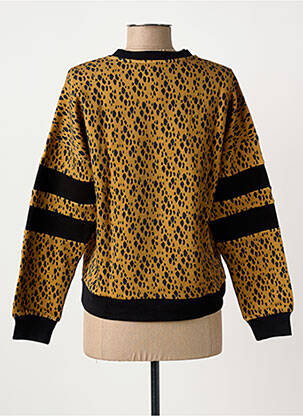Sweat-shirt broderie manches longues marron BIZANCE femme