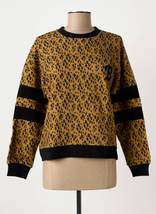 Sweat-shirt manches longues manches longues marron BIZANCE femme