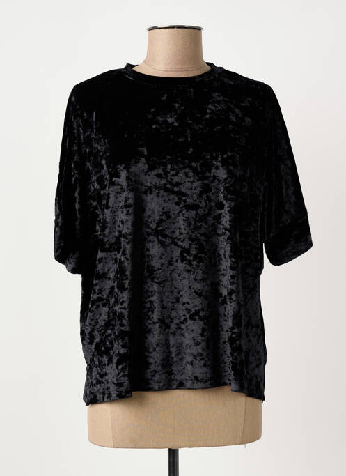 Top stretch manches courtes noir BIZANCE femme