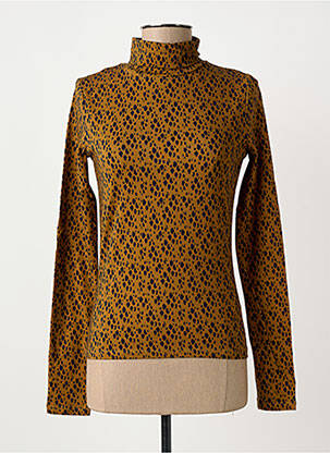 Sous-pull stretch manches longues marron BIZANCE femme