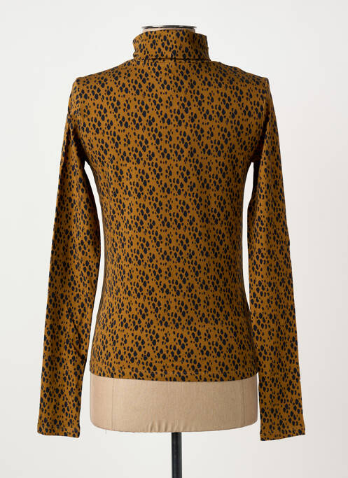 Sous-pull stretch manches longues marron BIZANCE femme
