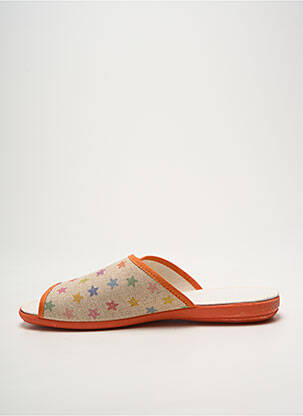 Mules/sabots tissage satiné talon plat jusqu'à 3cm orange LA MAISON DE L'ESPADRILLE femme
