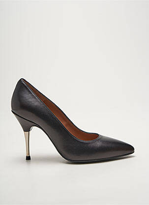 Escarpins tissage satiné talon de 7 à 9cm noir AUX CAPUCINES femme