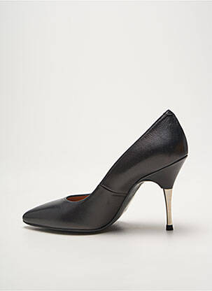 Escarpins tissage satiné talon de 7 à 9cm noir AUX CAPUCINES femme