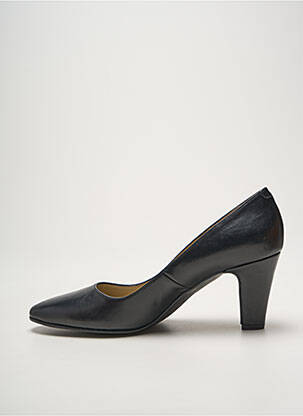 Escarpins tissage satiné talon de 7 à 9cm noir AUX CAPUCINES femme