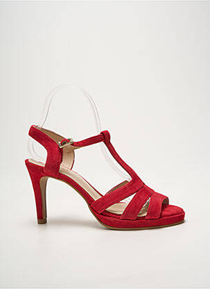 Sandales/nu pieds type de semelle amortissante talon de 7 à 9cm rouge AUX CAPUCINES femme