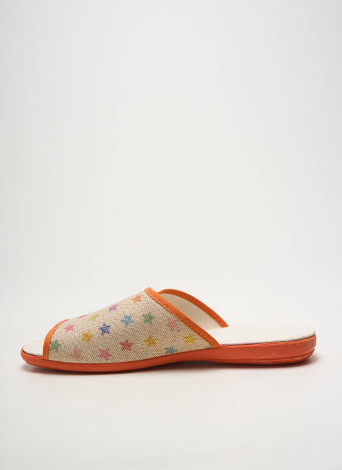 Mules/sabots tissage satiné talon plat jusqu'à 3cm orange LA MAISON DE L'ESPADRILLE femme