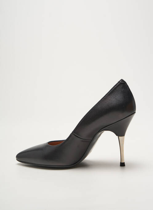 Escarpins tissage satiné talon de 7 à 9cm noir AUX CAPUCINES femme