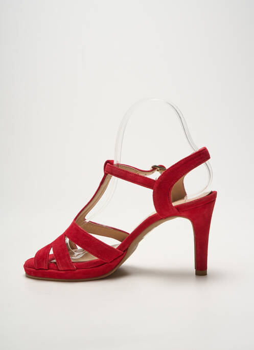 Sandales/nu pieds type de semelle amortissante talon de 7 à 9cm rouge AUX CAPUCINES femme
