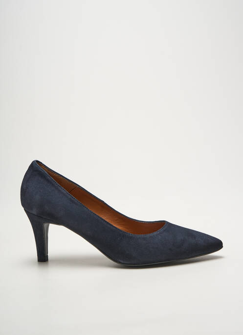Escarpins type de semelle amortissante talon de 7 à 9cm bleu AUX CAPUCINES femme