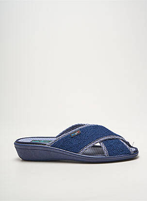 Mules/sabots bout ouvert talon plat jusqu'à 3cm bleu WAPITI femme