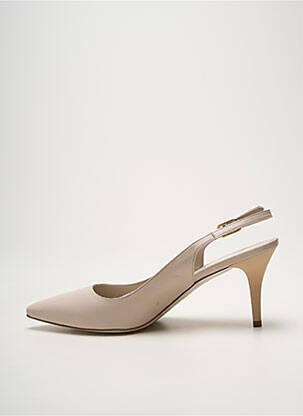 Escarpins fermeture boucle(s) talon de 7 à 9cm beige MOMENTI femme