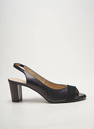 Escarpins tissage satiné talon de 4 à 6cm noir AUX CAPUCINES femme