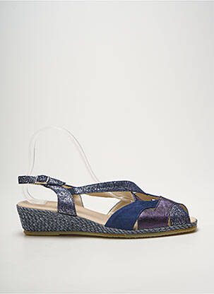 Sandales/nu pieds tissage satiné talon de 4 à 6cm bleu SPIFFY femme