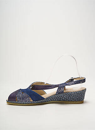 Sandales/nu pieds tissage satiné talon de 4 à 6cm bleu SPIFFY femme