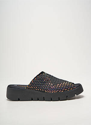 Mules/sabots tissage satiné talon de 4 à 6cm noir BERNIE MEV femme