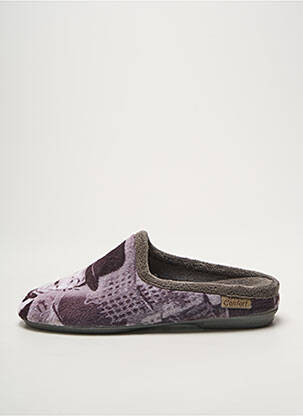 Chaussons/pantoufles bout rond bout rond gris LA MAISON DE L'ESPADRILLE unisexe