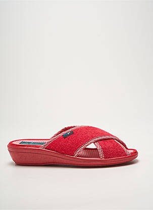 Mules/sabots bout ouvert talon de 4 à 6cm rouge WAPITI femme