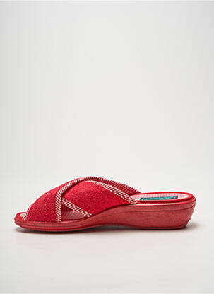 Mules/sabots bout ouvert talon de 4 à 6cm rouge WAPITI femme