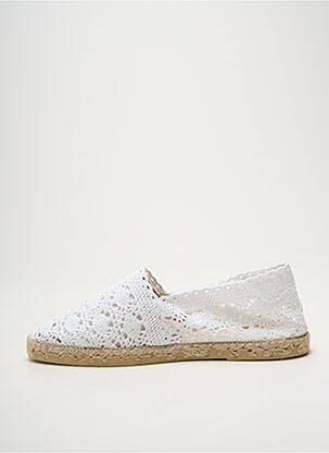 Espadrilles bout rond talon plat jusqu'à 3cm blanc LA MAISON DE L'ESPADRILLE femme