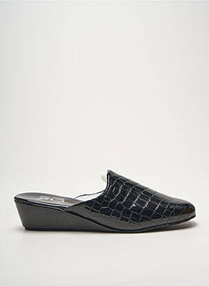Chaussons/pantoufles semelle extérieure cuir talon de 4 à 6cm noir EREL femme