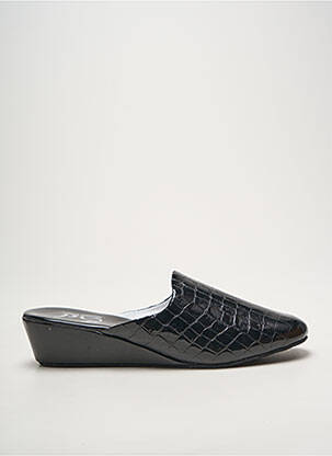 Chaussons/pantoufles semelle extérieure cuir talon de 4 à 6cm noir EREL femme