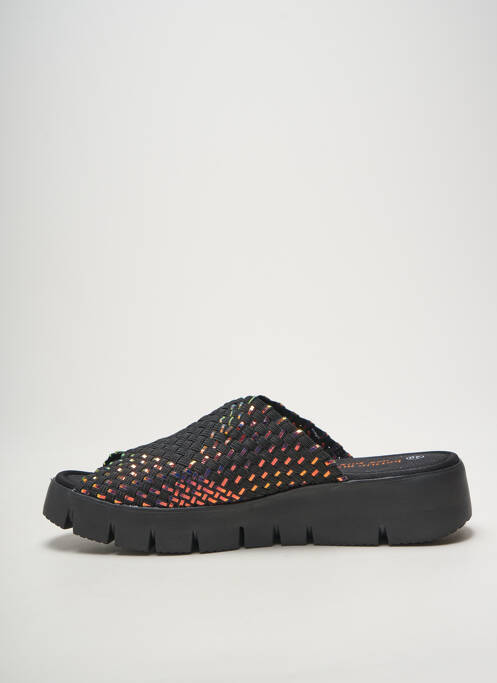 Mules/sabots tissage satiné talon de 4 à 6cm noir BERNIE MEV femme