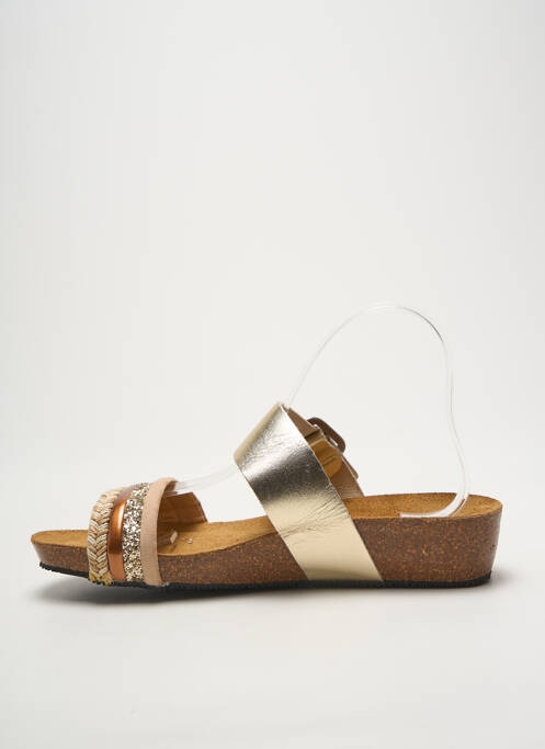 Mules/sabots voute plantaire talon de 4 à 6cm or EMMA femme
