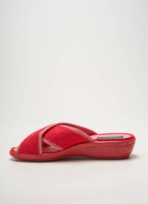 Mules/sabots bout ouvert talon de 4 à 6cm rouge WAPITI femme