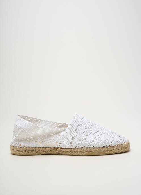 Espadrilles bout rond talon plat jusqu'à 3cm blanc LA MAISON DE L'ESPADRILLE femme
